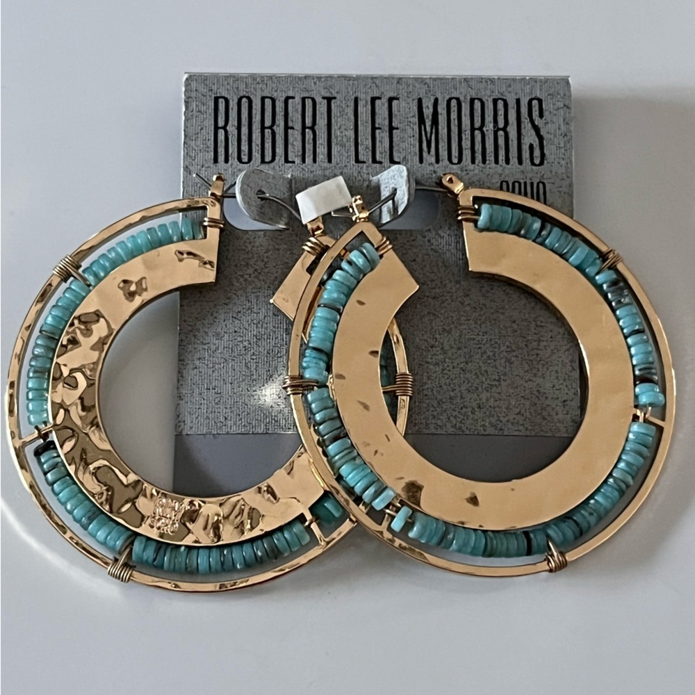 Stone Embellished Hoop Earrings